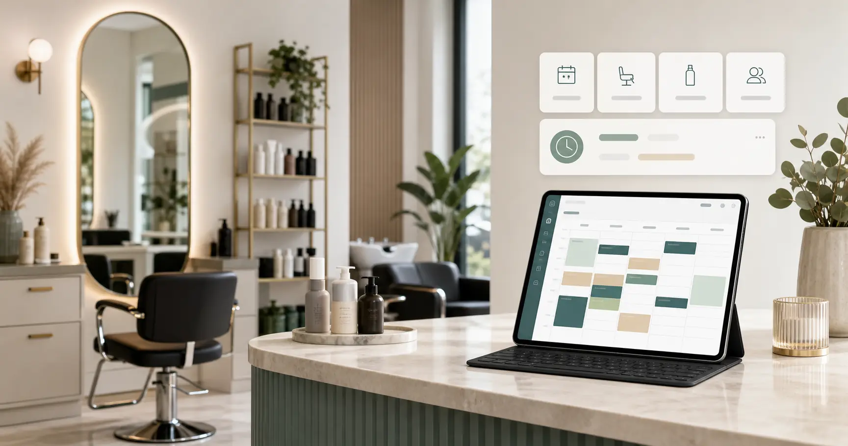 Frizerski salon sa digitalnim kalendarom i rezervacijama.